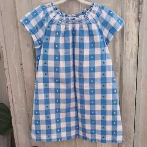 Hanna Andersson Blue And White Gingham Dress